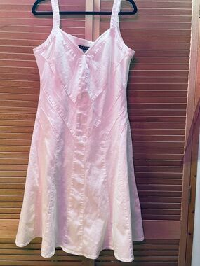 Ralph Lauren White Denim Dress, Size 12, NWT